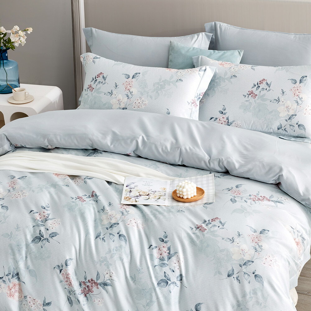 天絲棉潤系列 / 四件式兩用被床包枕套組 / 午後花園 1
