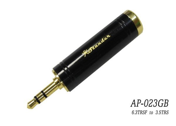 台製 Stander AP-023BG 6.3mm 母轉 3.5mm公轉接頭(大轉小)吉他導線進電腦錄音【唐尼樂器】