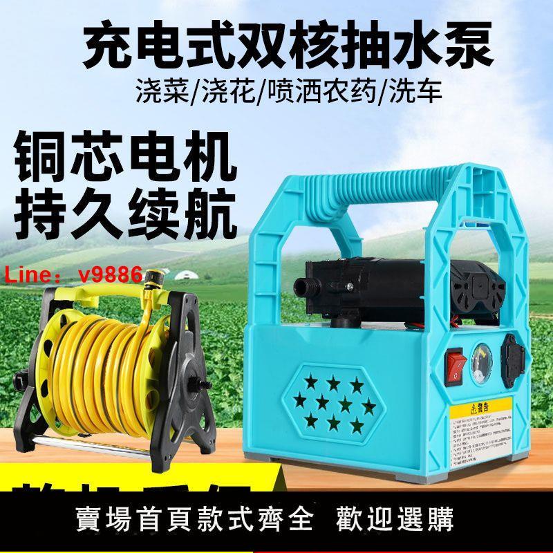 【臺灣公司保固】鋰電小型菜地充電式抽水泵澆菜神器澆水澆地農用家用灌溉抽水機