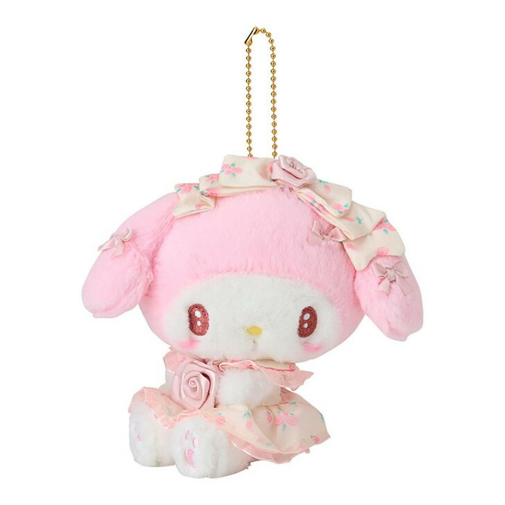 【震撼精品百貨】My Melody 美樂蒂~日本SANRIO三麗鷗 美樂蒂絨毛玩偶吊飾-玫瑰系列*01888