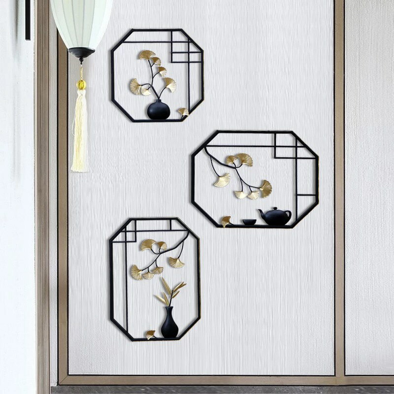 新中式墻面裝飾立體品樣板房飯店客廳背景墻走廊裝飾窗戶茶館壁掛