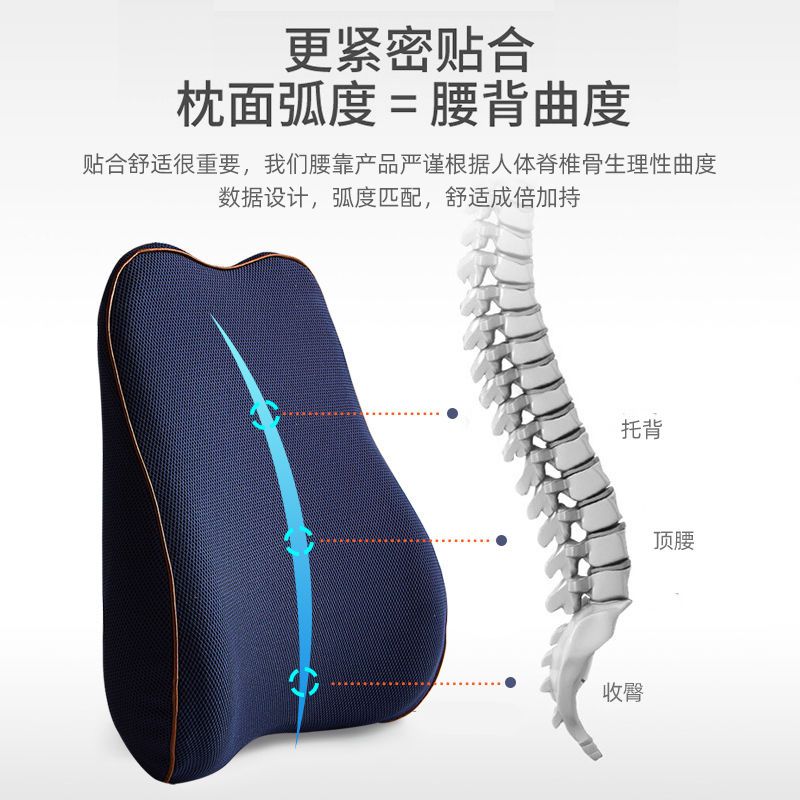 免運 靠枕 坐墊 靠墊 護腰靠墊辦公室腰部靠枕椅子靠背墊腰靠汽車腰墊腰椎孕婦座椅腰枕特惠/快速出貨H0911