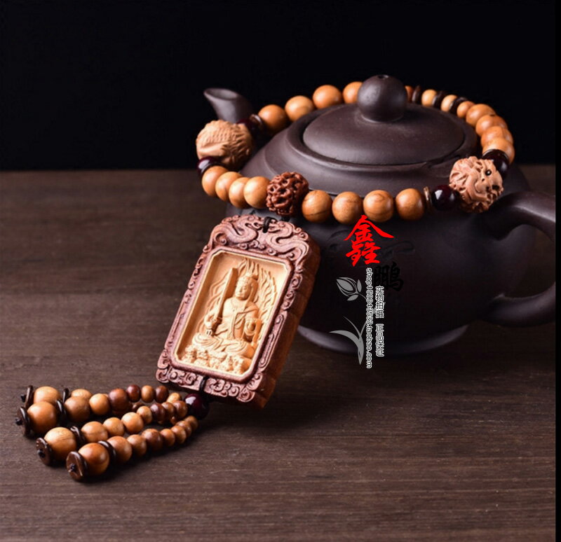 桃木汽車掛件保平安符生肖屬雞者本命佛不動明王汽車掛飾 4