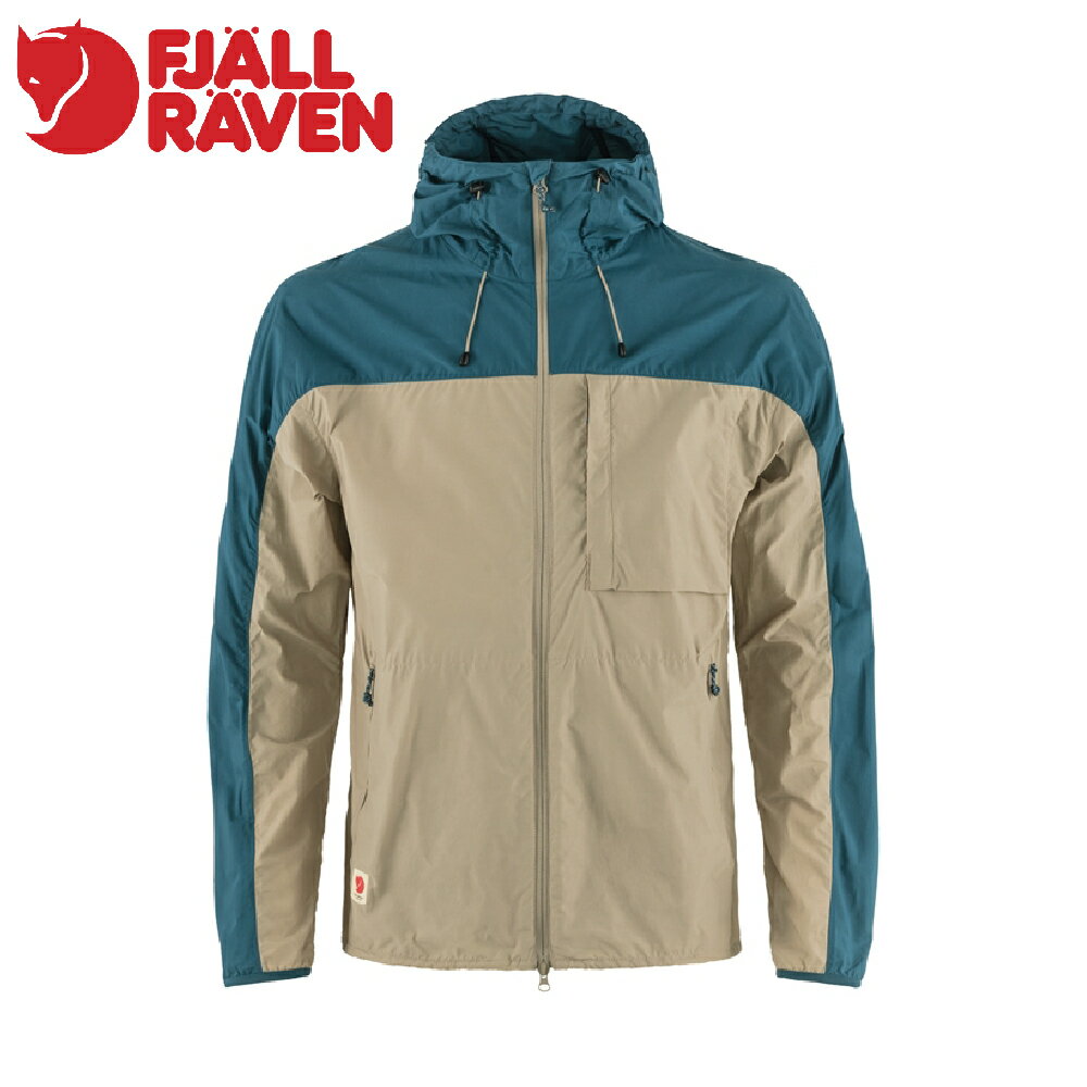 【Fjallraven 小狐狸 男 High Coast Wind Jacket 夾克《化石/深海藍》】F82606/衝鋒衣