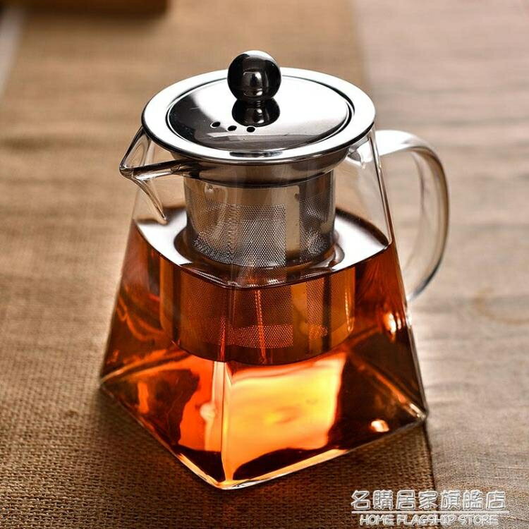 熱銷推薦-功夫茶具套裝客廳家用過濾泡茶壺加厚玻璃耐高溫花茶壺紅茶泡茶器-青木鋪子
