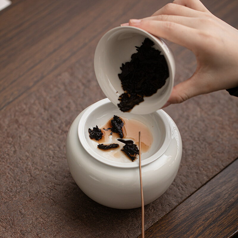 『百貨屋二號』草木灰遠山建水家用復古帶蓋水洗茶洗陶瓷茶渣缸水盂功夫茶具配件