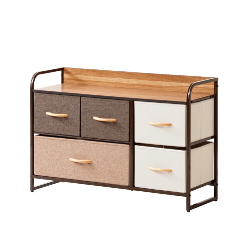 抽屜櫃 收納櫃 斗櫃 置物櫃 布藝摩卡兩層五抽收納櫃 Amos【GFB003】 1