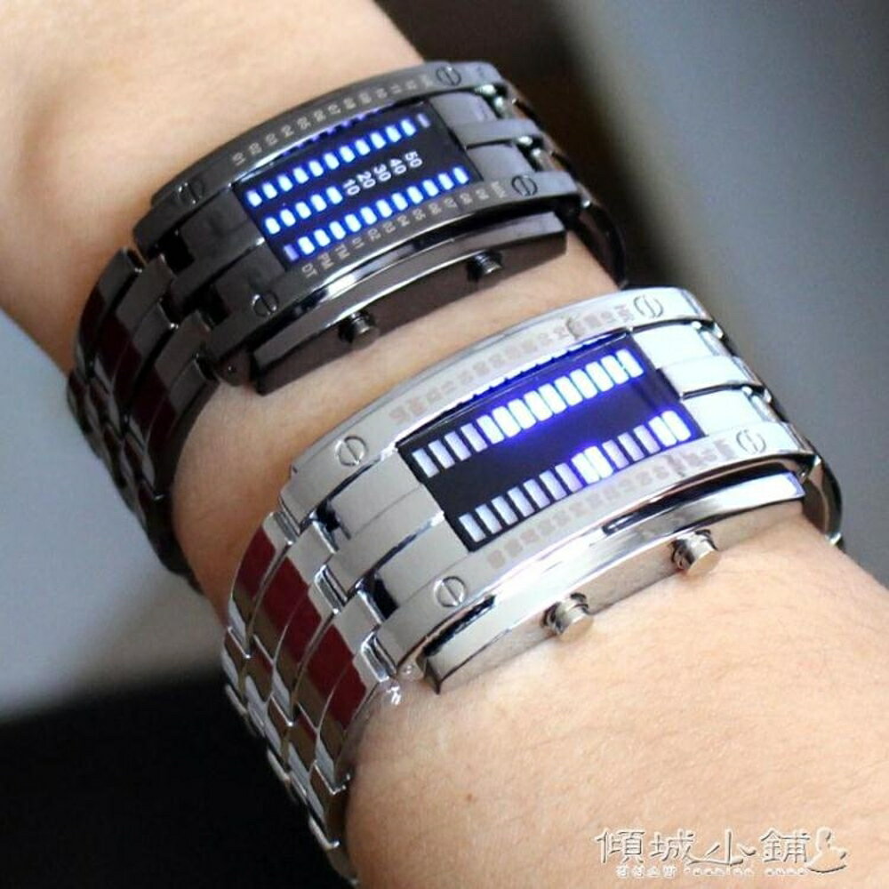 手錶 韓版潮流熔巖手錶男學生 防水創意概念LED電子表女個性情侶表一對 全館免運