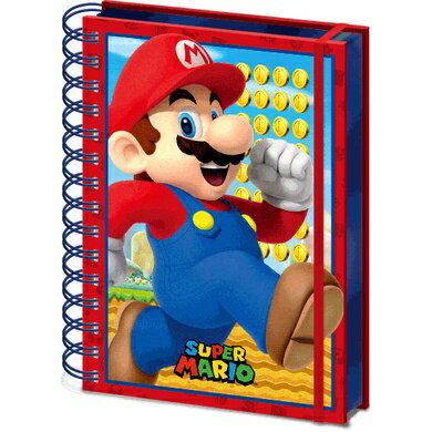【任天堂】瑪利歐 Super Mario 3D封面A5筆記本/手帳