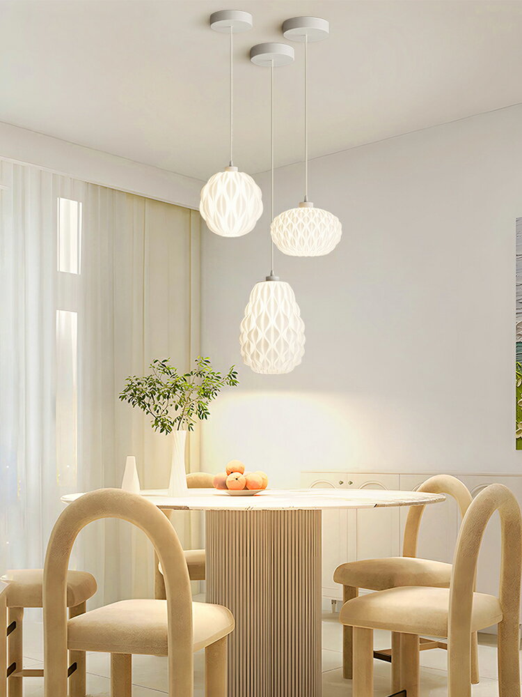臥室床頭小吊燈創意北歐風格三頭餐廳吊燈簡約藝術網紅3D打印燈具