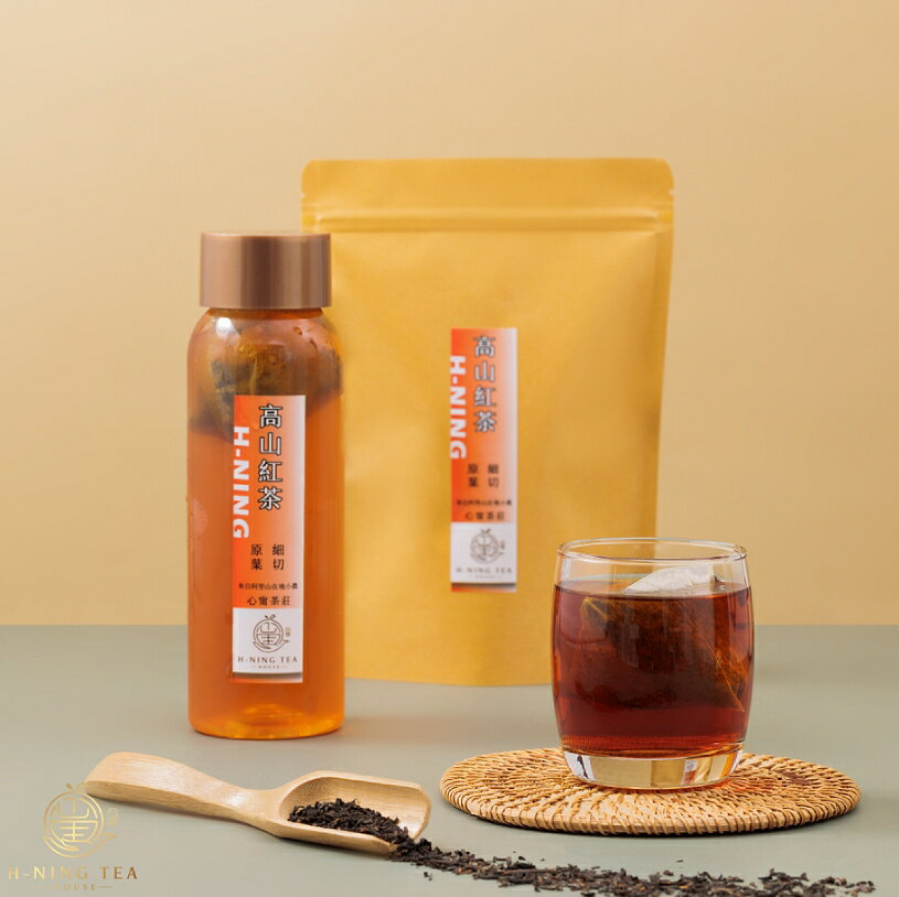 【心甯茶莊】「高山紅茶」「茶多酚綠茶」「清香金萱」「雅香烏龍」6g/10入 原葉三角立體茶包 真空脫氧包裝 送600ml冷泡瓶 ●60g● 茶葉 茶包 4