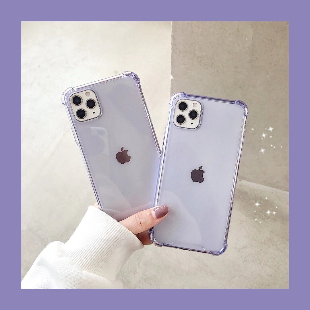 四角防摔 適用蘋果全型號果凍色半透紫色防撞防摔適用iphone 11 12 Se2 防摔殻手機殻 蘋果比香蕉好直營店 樂天市場rakuten