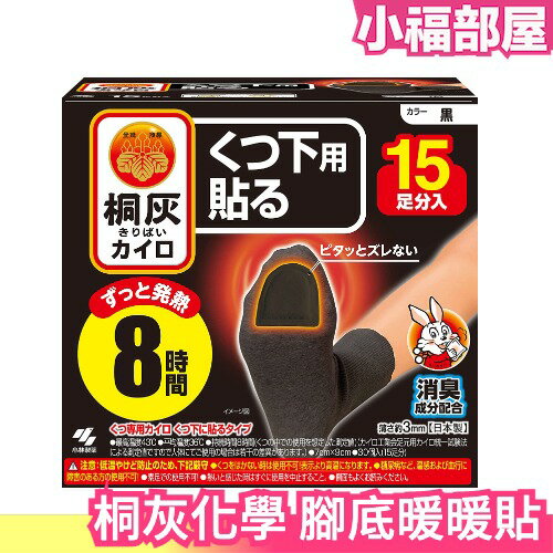 日本製 桐灰化學 腳底暖暖貼 15入 持續8小時 男女都可用 四肢冰冷 保暖 足底暖暖包【小福部屋】