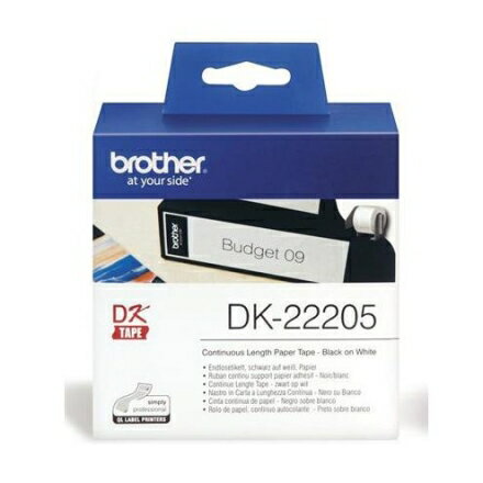 BROTHER DK-22205原廠連續標籤帶 62mm 白底黑字