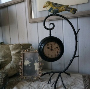 做舊鐵藝 vintage復古 可愛的鳥兒 臺式小鳥座鐘 你可居正品1入