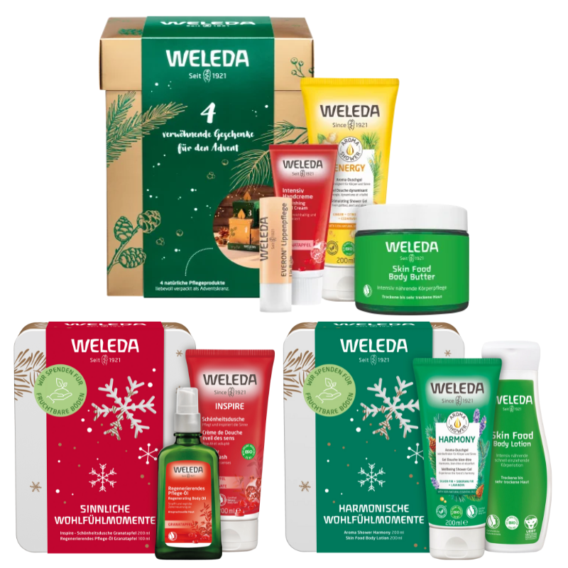 德國原廠版 WELEDA 薇蕾德 超值耶誕組系列 1st 保濕 沐浴 滋潤 組合 聖誕節 送禮 交換禮物 附發票【心心哈德】現貨 全館499超取免運｜全場下殺★滿額再享折扣