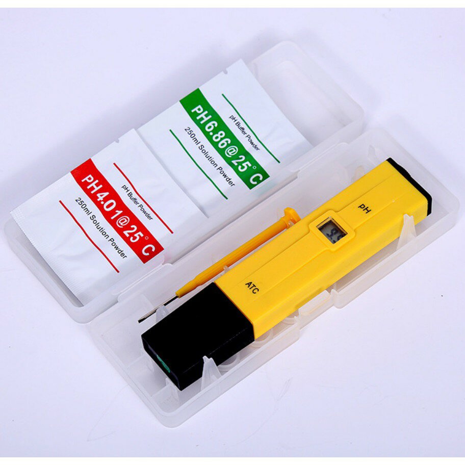 【PH測試筆】有溫度補償ATC (收納盒+電池+校正粉2包)酸鹼值測試PH筆 PH檢測筆 測試筆水族箱 3
