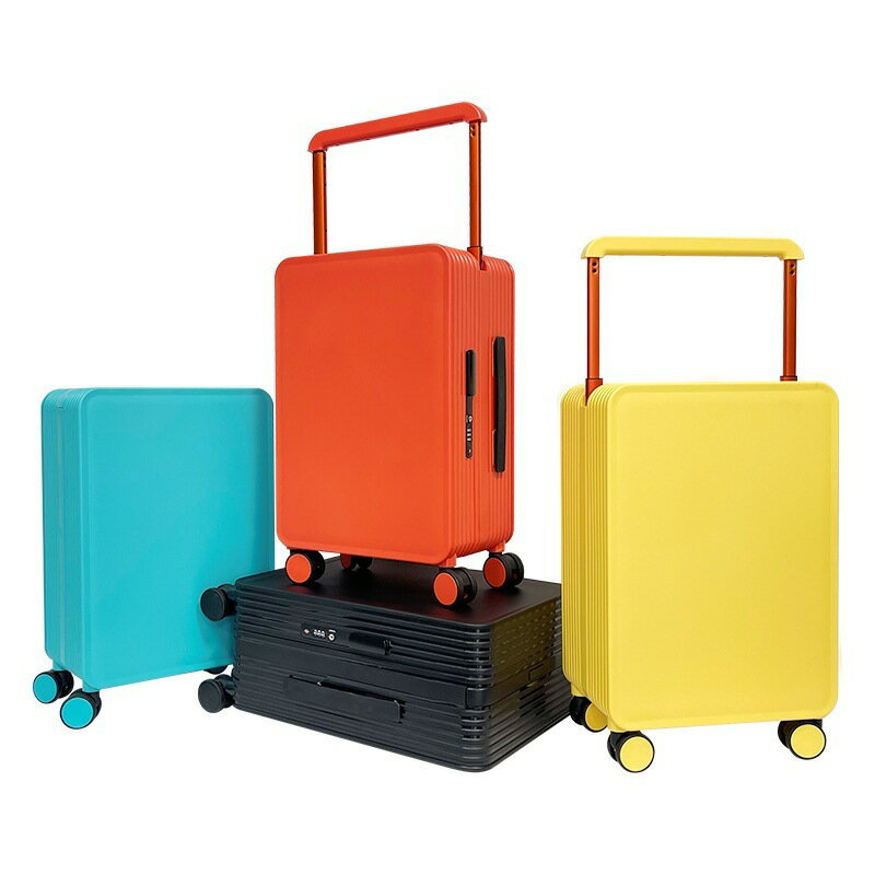 寬拉桿行李箱 輕奢20吋登機箱 24吋旅行箱 高階PC拉桿箱 高階行李箱 收納箱 萬向輪 海關鎖 寬桿行李箱