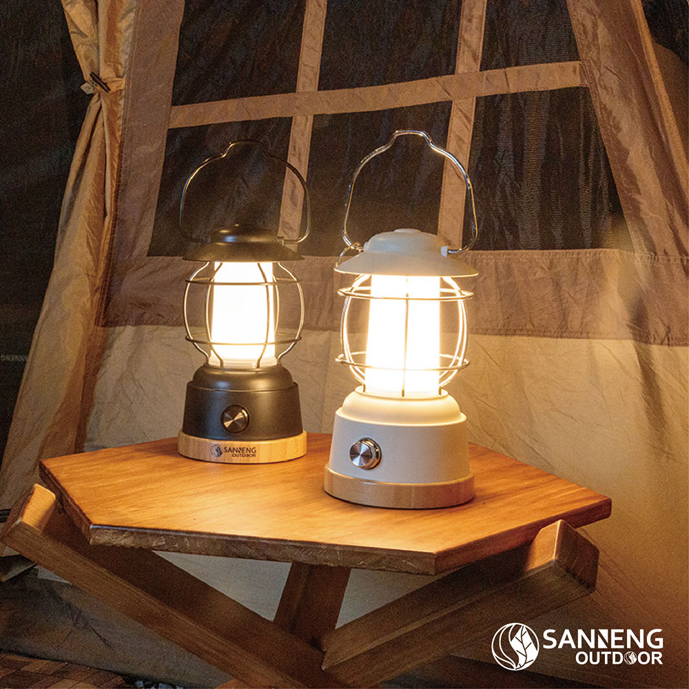 【OUTDOOR】復古LED露營燈/003001-白 003002-黑【APP滿額下單10%點數(單一帳號最高5000點)】1/31止 2