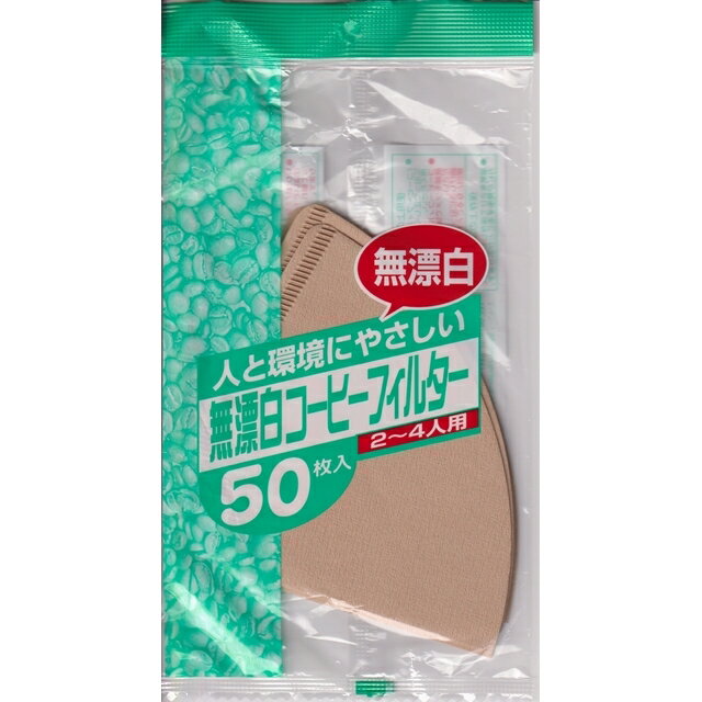 【江戶物語】日本製 咖啡濾紙50枚入 1-2人份 2-4人份 無漂白咖啡濾紙