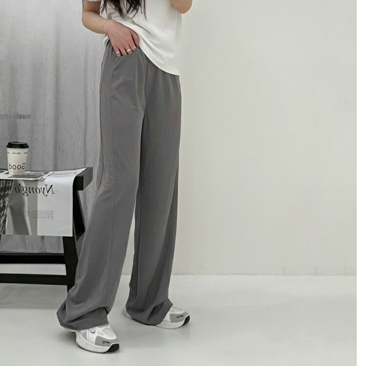 3D立體車線涼爽寬褲(M-L)【B370435】