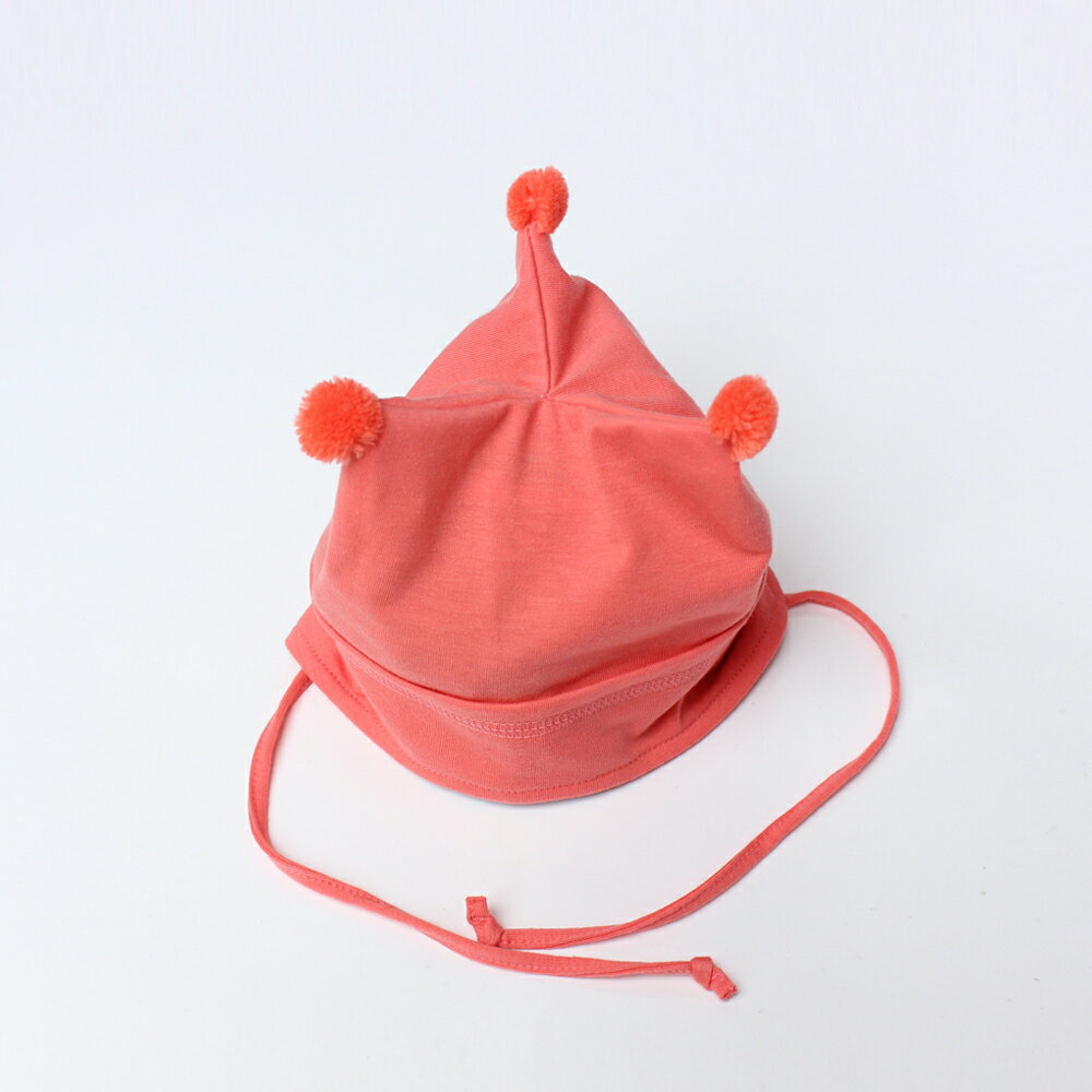 歐美17秋冬嬰幼兒童針織棉帽子小童女寶寶保暖帽親膚毛球帽1入