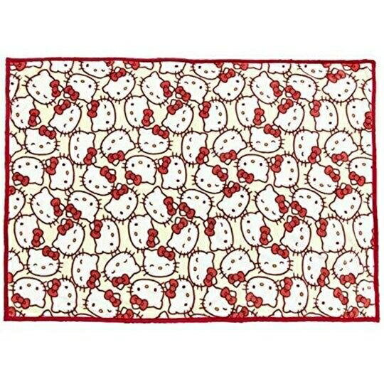 【震撼精品百貨】Hello Kitty 凱蒂貓 日本 三麗鷗 SANRIO KITTY毛毯 140x100cm紅滿版款*71187 震撼日式精品百貨
