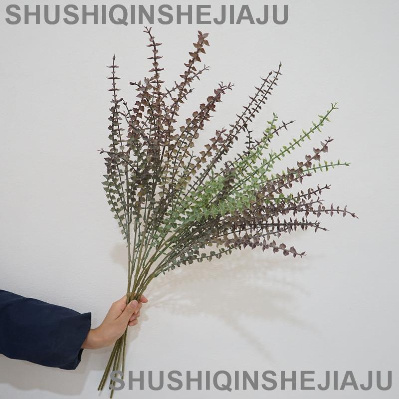 滿280元出貨 仿真花 假花 可開發票 北歐模擬尤加利客廳插花配草植物墻裝飾擺件攝影道具婚慶造景假花