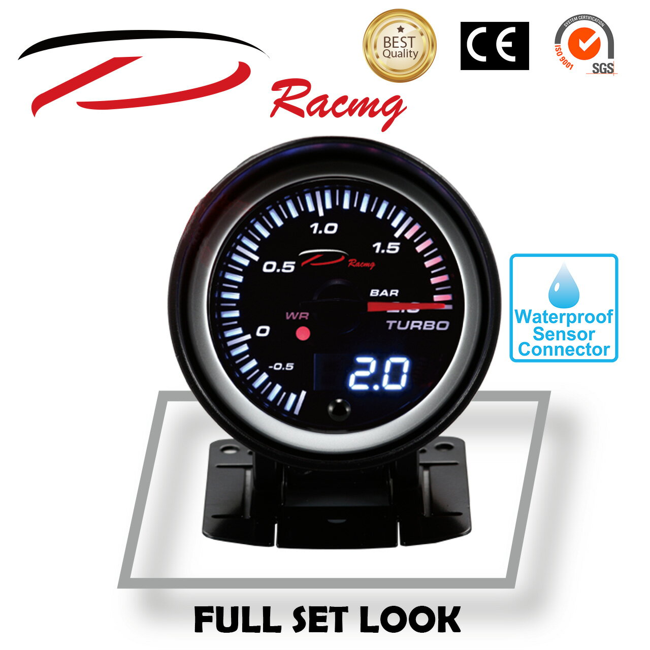 【D Racing三環錶/改裝錶】52mm渦輪錶。SLD25燈可設定警示雙顯示系列