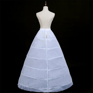 新款婚紗裙撐六鋼松緊腰無紗加大裙撐（白色）洛麗塔工廠直供