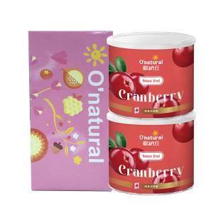 歐納丘 純天然整顆蔓越莓乾(每罐210公克)禮盒組 – O'natural -波比元氣