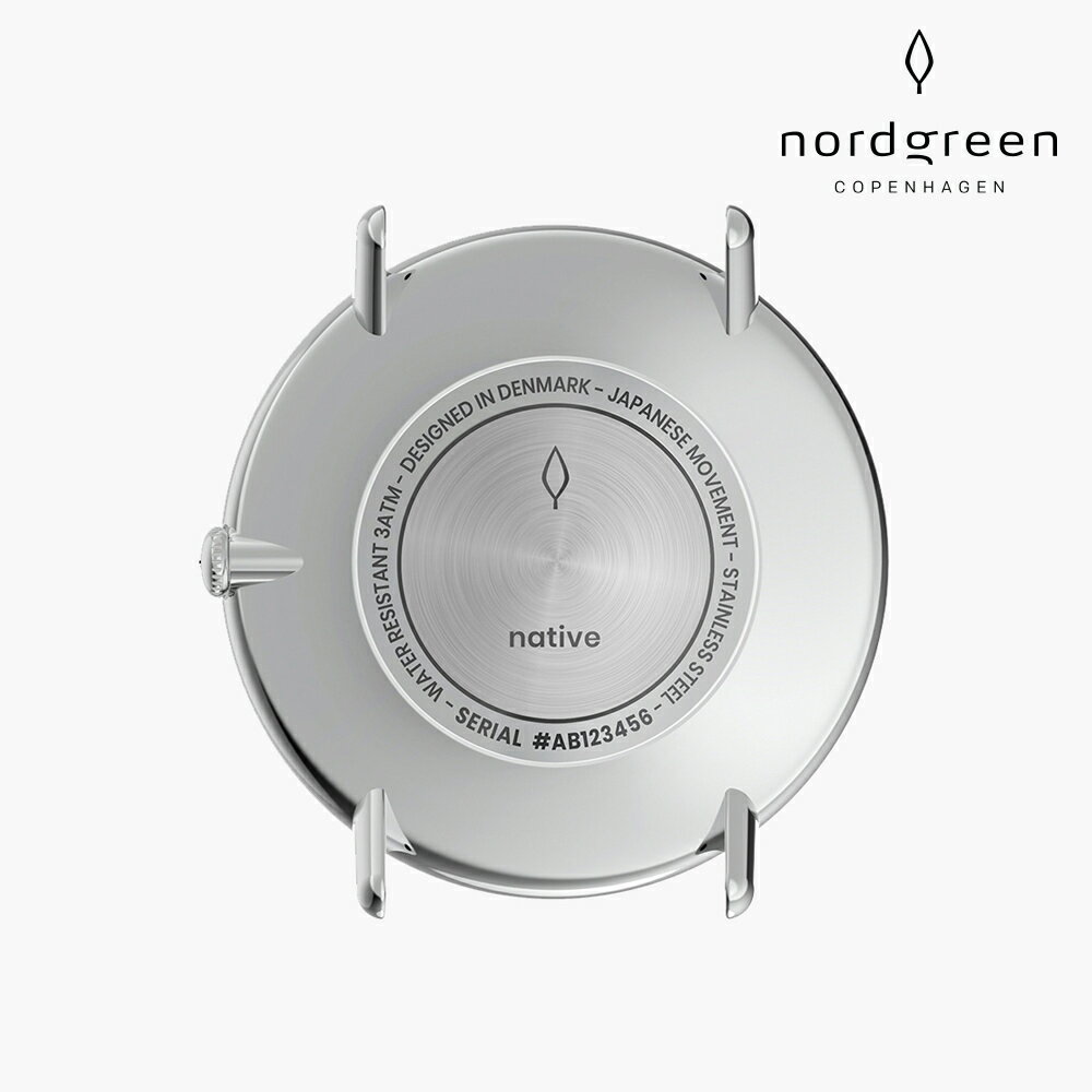 送禮首選★Nordgreen Native本真 月光銀系列復古棕真皮腕錶40mm(NR40SILEBRXX)  附提袋【全館優惠★APP下單天天點數10倍送】線上購買享_實體門市同步服務 3