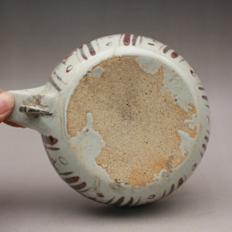 中国古玩 中国美術 元釉裡紅 鳳紋 龍耳蓋罐  40UO23FK 中国美術元〜明時代龍泉窯青磁香炉翡翠摘蓋旧蔵供箱古物唐物