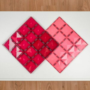 澳洲 Connetix 粉彩磁力積木-粉莓底板2入組|磁性積木|磁力片