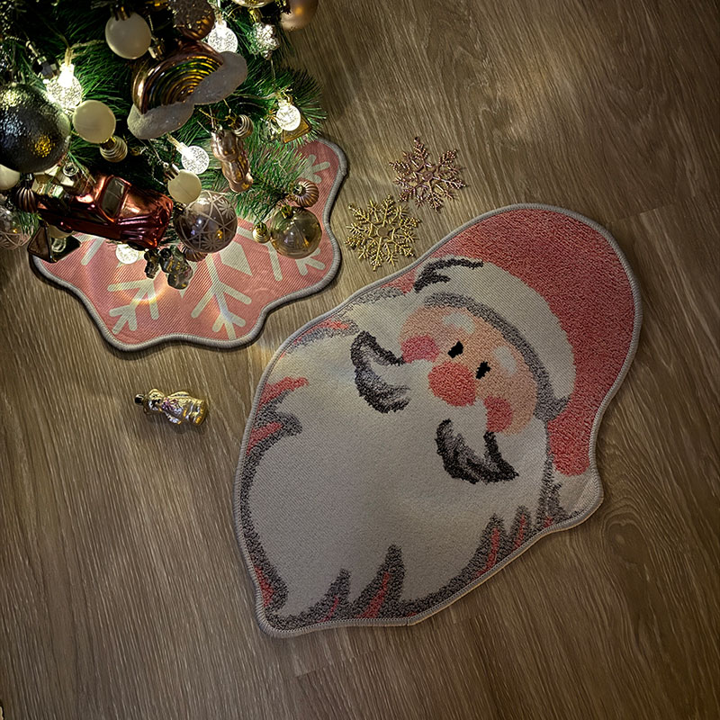 粉色聖誕老公公地墊 桌墊 餐墊 粉色聖誕節 網紅拍照超出片 耶誕氛圍感 聖誕節交換禮物 8