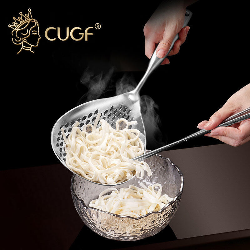 快速出貨 台灣現貨304不鏽鋼撈麵勺 廚貴妃 CUGF 勺子 撈勺 過濾勺 撈麵 撈餃子勺 圓湯勺 大漏勺【ZK0321】《約翰家