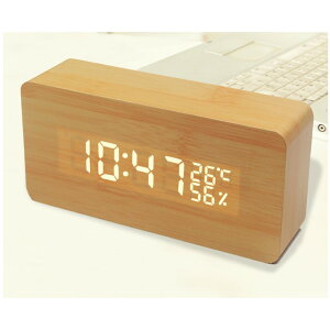 木頭時鐘 USB 聲控鬧鐘 木質鬧鐘 木頭鬧鐘 電子鬧鐘 日期 溫度 濕度 迷你鬧鐘 LED鬧鐘