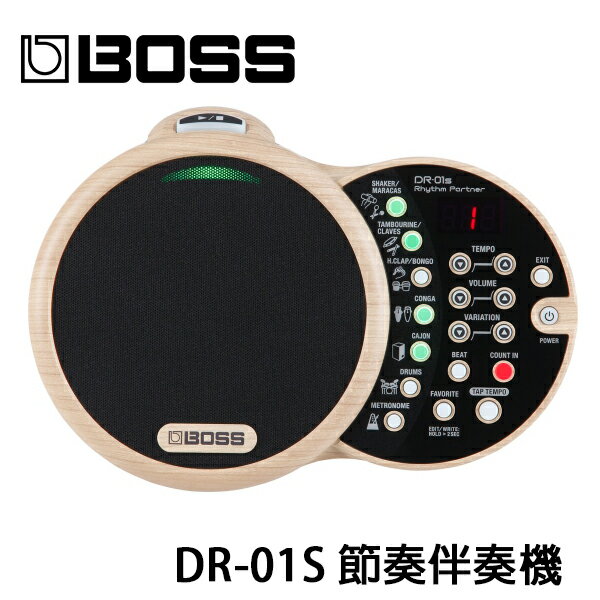 【非凡樂器】BOSS DR-01S 節奏伴奏機/專為不插電樂手設計/原廠公司貨