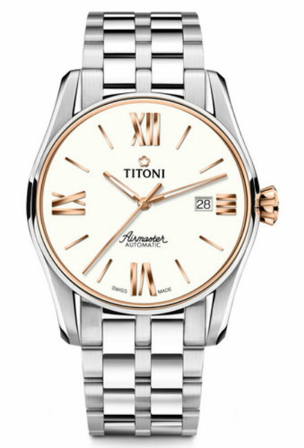 TITONI 瑞士梅花錶 83908SRG-619 空中霸王系列 AIRMASTER 機械腕錶/白麵 40mm｜樂天全館特惠中★指定刷卡回饋10%