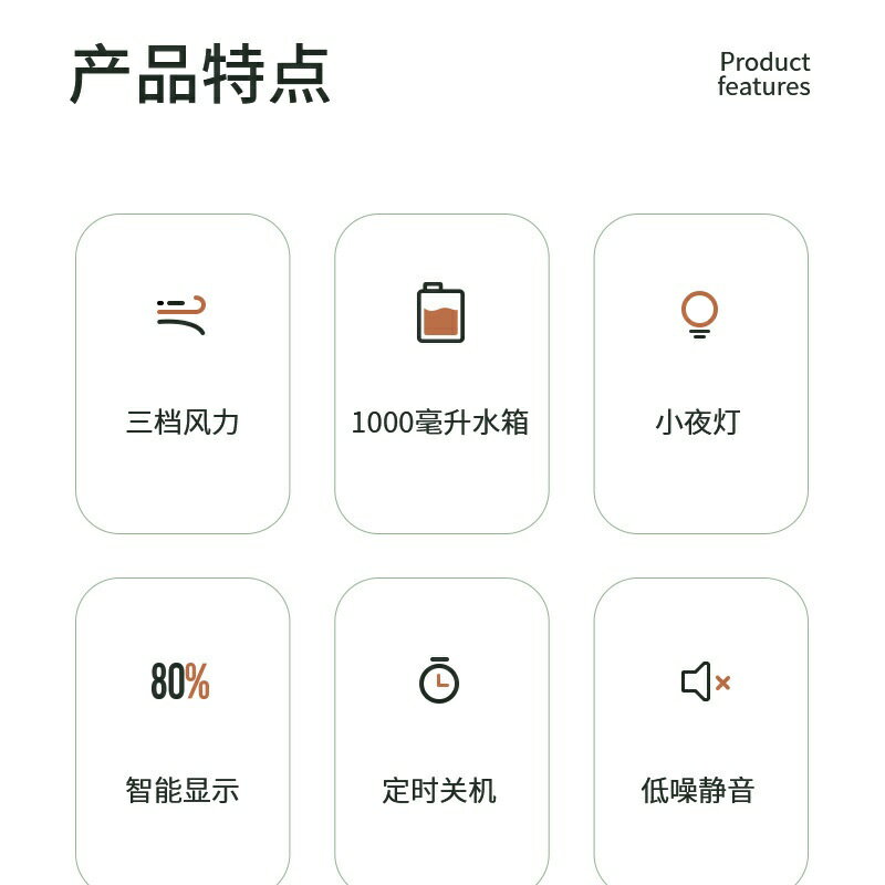 新款USB迷你製冷空調家用小型冷風機便攜移動加溼桌面水冷電風扇 8