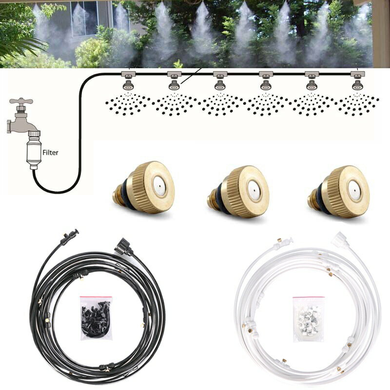 霧化噴霧冷卻水噴霧器系統花園霧化器戶外霧化系統水霧用於花園灌溉