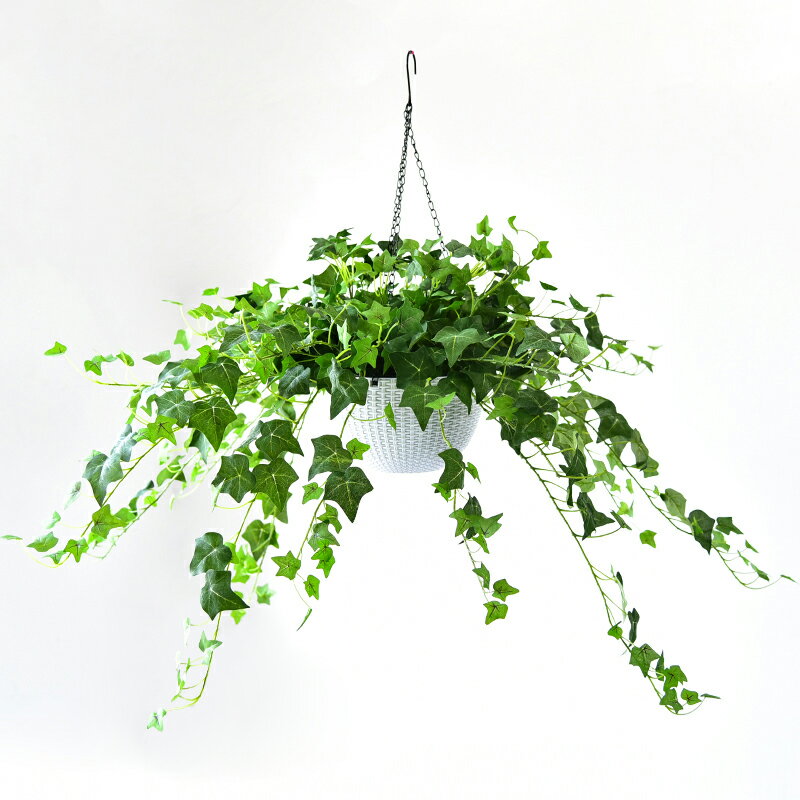 仿真常春藤盆栽吊籃爬山虎綠植裝飾植物墻壁掛室內吊蘭假花藤垂吊