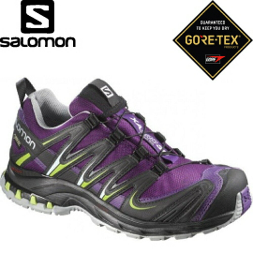 【SALOMON 索羅門 女款 XA PRO 3D GORE-TEX W 越野跑鞋〈宇宙紫/黑〉】375937/休閒鞋/登山鞋