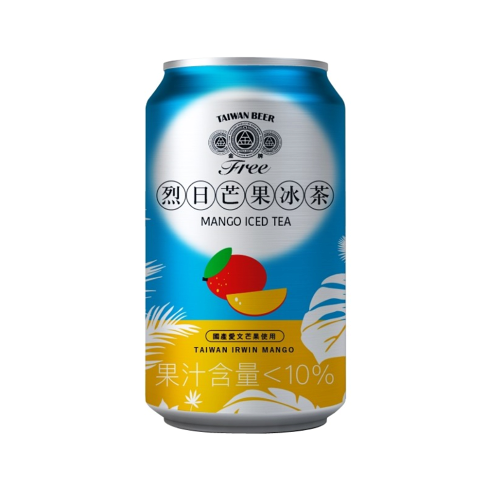 【台酒旗艦店】金牌FREE啤酒風味飲料-烈日芒果冰茶-6入組(無酒精啤酒) 1