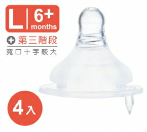 辛巴 寬口母乳記憶防脹氣圓孔奶嘴 L - 4入『121婦嬰用品館』