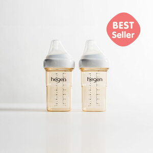 hegen PCTO™ 金色奇蹟PPSU多功能方圓型寬口奶瓶 240ml (雙瓶組)