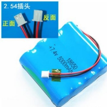 7.4v 5000mah 18650電池組鋰離子可充電電池組18650-2S2P電池