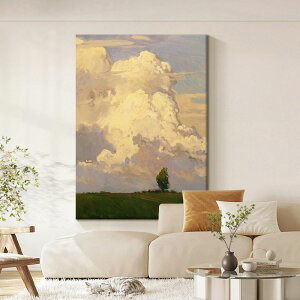 臨摹梵高云朵風景肌理壁畫客廳風景手繪油畫玄關裝飾掛畫世界名畫