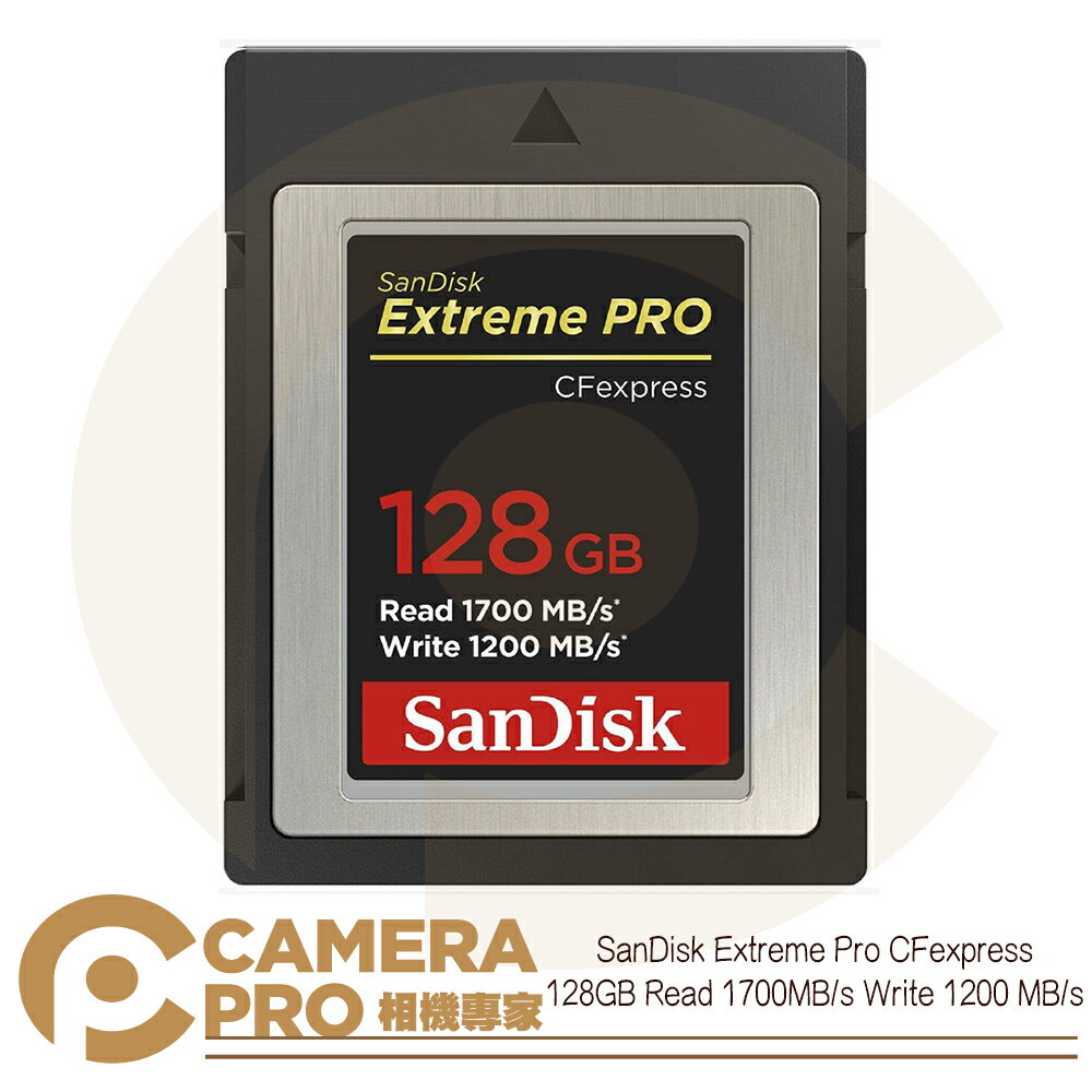 ◎相機專家◎ SanDisk Extreme Pro CFexpress Type B 128GB 128G 讀1700MB/s 增你強公司貨【跨店APP下單最高20%點數回饋】