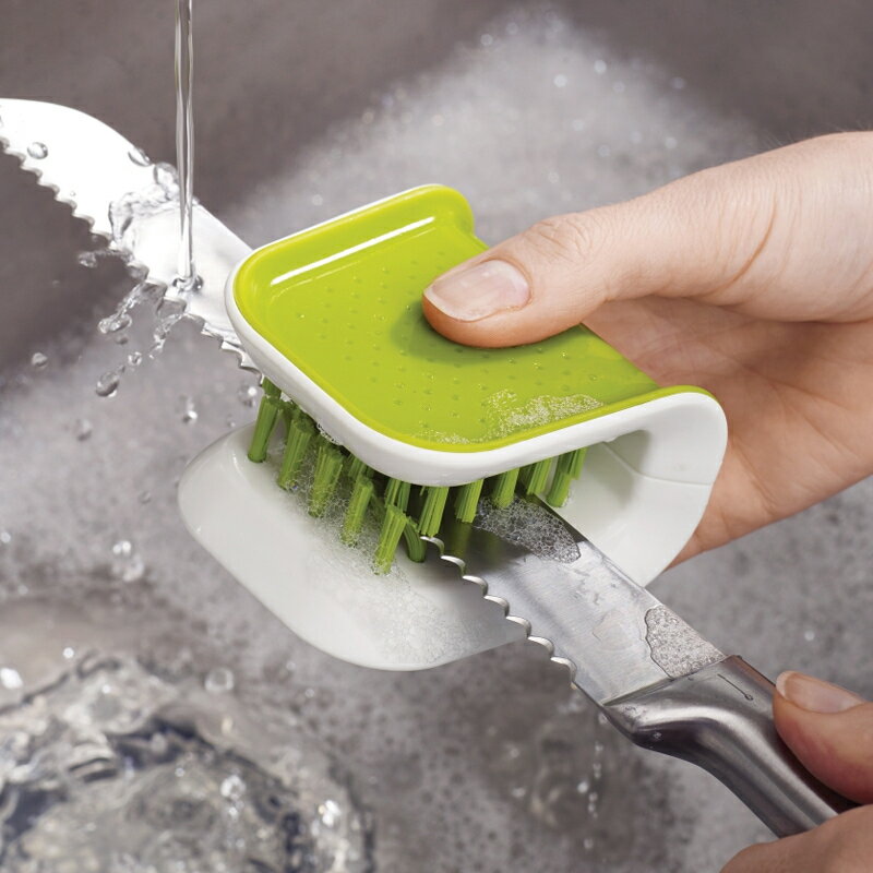 餐具筷子刀叉清洗刷嘴巴U型防滑刀具清潔刷廚房護手清潔刷雙面刷